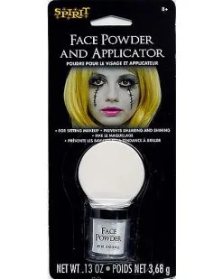 Spirit Halloween Translucent Powder And Puff -Spooky Costume Store 00119032 b