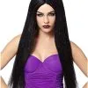 Spirit Halloween Long Black Witch Wig -Spooky Costume Store 00126573 a