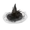 Spirit Halloween Feathered Black Witch Hat 2 Spirit Halloween Feathered Black Witch Hat -Spooky Costume Store 00161182 a
