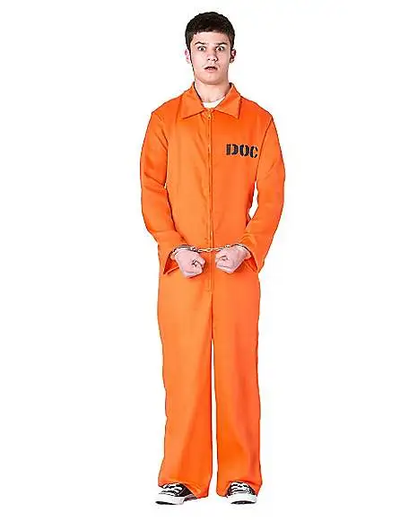 Spirit Halloween Adult Department Of Corrections Prisoner One Piece Costume 11 Spirit Halloween Adult Department Of Corrections Prisoner One Piece Costume - Image 9