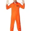 Spirit Halloween Adult Department Of Corrections Prisoner One Piece Costume -Spooky Costume Store 00580803 a