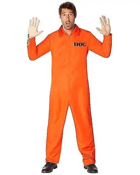 Spirit Halloween Adult Department Of Corrections Prisoner One Piece Costume 3 Spirit Halloween Adult Department Of Corrections Prisoner One Piece Costume