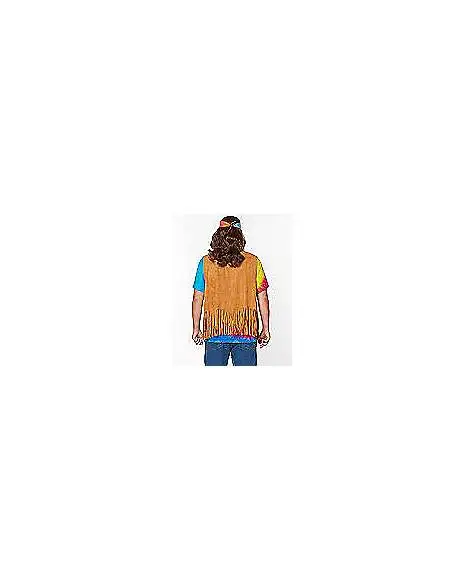 Spirit Halloween Fringed Suede Hippie Vest 7 Spirit Halloween Fringed Suede Hippie Vest - Image 5