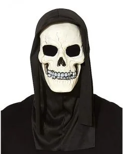 Spirit Halloween Glow In The Dark Skull Full Mask -Spooky Costume Store 01035021 d