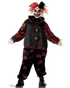 Spirit Halloween Adult Red Carver The Clown Costume -Spooky Costume Store 01035138 b