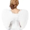 Spirit Halloween White Faux Feather Wings -Spooky Costume Store 01039627 a
