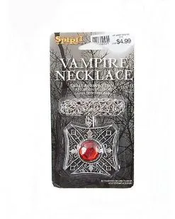 Spirit Halloween Classic Red Stone Necklace -Spooky Costume Store 01066521 c