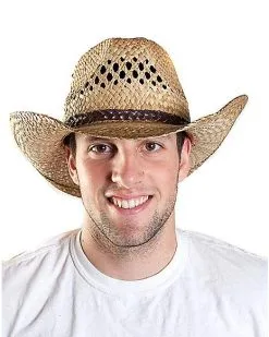 Spirit Halloween Western Seagrass Hat -Spooky Costume Store 01067701 b