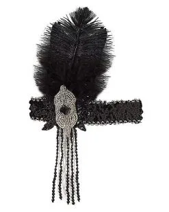 Spirit Halloween Roaring 20s Flapper Headband -Spooky Costume Store 01136472 b