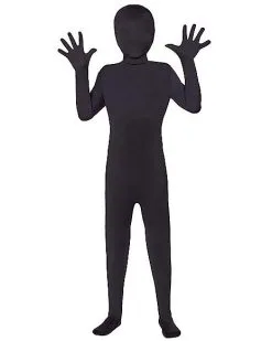 Spirit Halloween Kids Super Skins Black Skin Suit Costume
