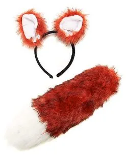Spirit Halloween Faux Fur Fox Costume Kit -Spooky Costume Store 01152339 c