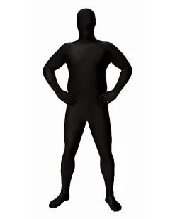 Spirit Halloween Adult Super Skins Black Zentai Skin Suit Costume -Spooky Costume Store 01164912 a