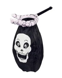 Spirit Halloween Skull Loot Scoop Treat Bag