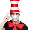 Spirit Halloween Cat In The Hat Top Hat Deluxe - Dr. Seuss -Spooky Costume Store 01253376 a