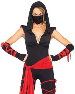 Spirit Halloween Adult Deadly Ninja Jumpsuit Costume 13 Spirit Halloween Adult Deadly Ninja Jumpsuit Costume -Spooky Costume Store 01256981 f