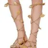 Spirit Halloween Gold Sandals -Spooky Costume Store 01266311 a