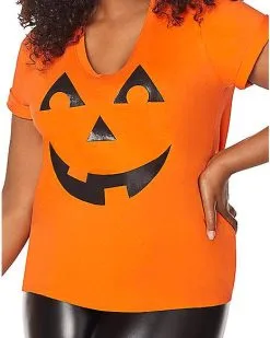Spirit Halloween Pumpkin T Shirt -Spooky Costume Store 01267228 c
