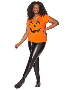 Spirit Halloween Pumpkin T Shirt -Spooky Costume Store 01267228 d