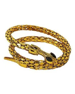 Spirit Halloween Goldtone Roman Snake Cuff -Spooky Costume Store 01267277 a