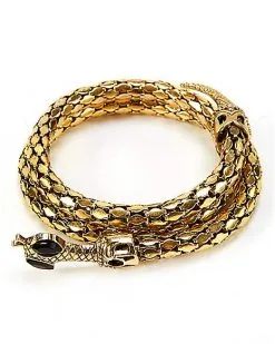 Spirit Halloween Goldtone Roman Snake Cuff -Spooky Costume Store 01267277 c