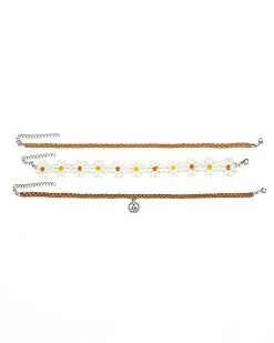 Spirit Halloween Hippie Choker Necklace Set