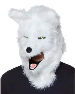 Spirit Halloween Moving Mouth White Wolf Full Mask 10 Spirit Halloween Moving Mouth White Wolf Full Mask -Spooky Costume Store 01271527 d