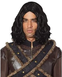 Spirit Halloween Black Medieval Wig