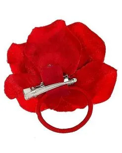 Spirit Halloween Day Of The Dead Red Rose Hair Accessory -Spooky Costume Store 01289990 b