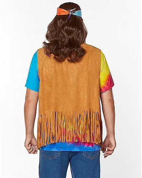 Spirit Halloween Fringed Suede Hippie Vest 10 Spirit Halloween Fringed Suede Hippie Vest - Image 8