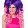 Spirit Halloween Pink And Purple Wig -Spooky Costume Store 01297589 a