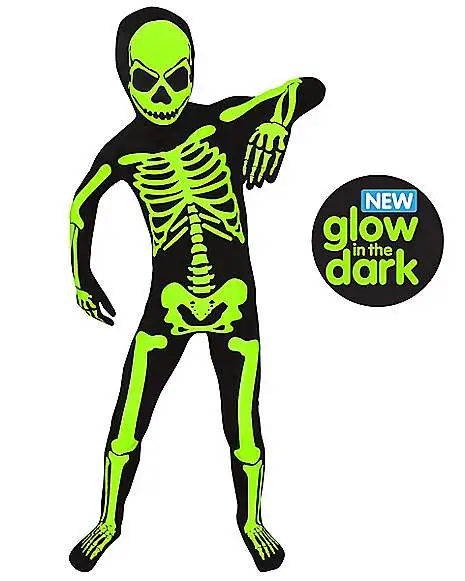 Spirit Halloween Kids Glow In The Dark Skeleton Morphsuit Costume 3 Spirit Halloween Kids Glow In The Dark Skeleton Morphsuit Costume