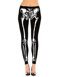 Spirit Halloween Skeleton Leggings -Spooky Costume Store 01307495 a