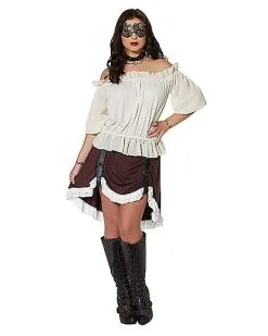 Spirit Halloween Ivory Off The Shoulder Shirt -Spooky Costume Store 01315555 d