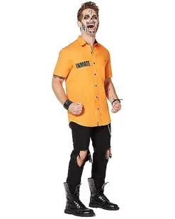 Spirit Halloween Arkham Inmate Work Shirt - Suicide Squad -Spooky Costume Store 01324516 d