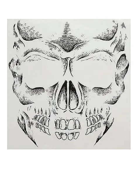 Spirit Halloween Skeleton Face Tattoo 4 Spirit Halloween Skeleton Face Tattoo - Image 2