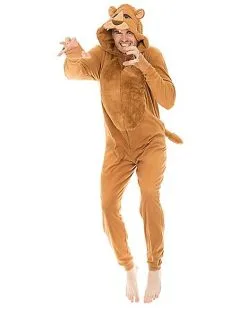 Spirit Halloween Adult Lion Union Suit -Spooky Costume Store 01331909 c