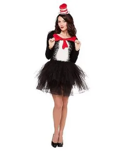Spirit Halloween Adult Cat In The Hat Tutu Dress - Dr. Seuss 9 Spirit Halloween Adult Cat In The Hat Tutu Dress - Dr. Seuss -Spooky Costume Store 01333194 d