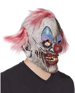 Spirit Halloween Crispy Zombie Clown Full Mask -Spooky Costume Store 01333269 c