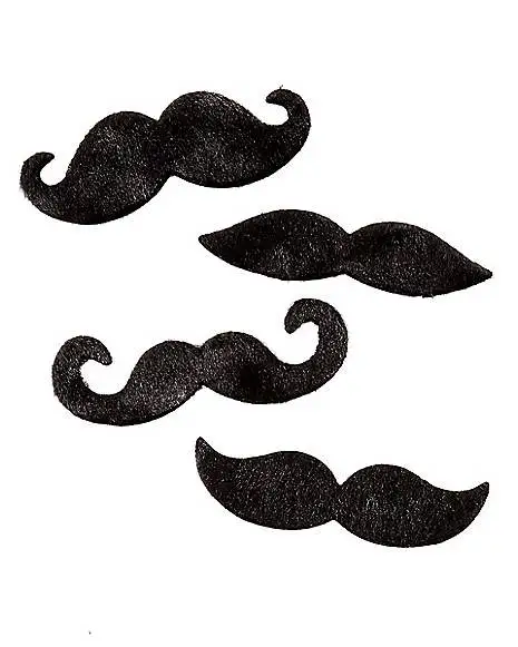 Spirit Halloween Black Adhesive Mustache 4 Pack 3 Spirit Halloween Black Adhesive Mustache 4 Pack
