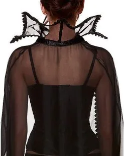 Spirit Halloween Adult Sheer Vampire Cape -Spooky Costume Store 01346543 d