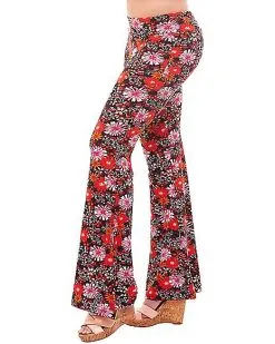 Spirit Halloween Hippie Bell Bottom Leggings -Spooky Costume Store 01346659 c