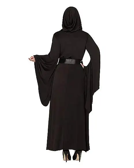 Spirit Halloween Adult Black Hooded Dress 4 Spirit Halloween Adult Black Hooded Dress - Image 2
