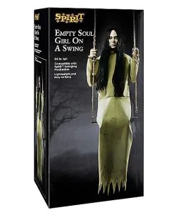 Spirit Halloween Empty Soul Girl On A Swing Static Prop -Spooky Costume Store 01347228 g