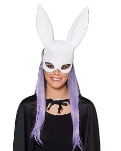 Spirit Halloween Black Glitter Bunny Mask -Spooky Costume Store 01347772 a