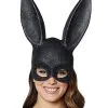 Spirit Halloween Black Glitter Bunny Mask -Spooky Costume Store 01347780 a