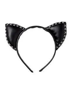 Spirit Halloween Stitched Cat Ear Headband -Spooky Costume Store 01348077 d
