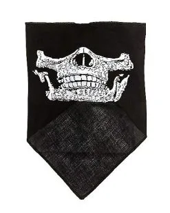 Spirit Halloween Boys Skull Biker Bandana -Spooky Costume Store 01349760 c