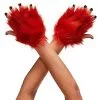 Spirit Halloween Faux Fur Fox Gloves -Spooky Costume Store 01352319 a