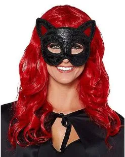Spirit Halloween Black Cat Party Eye Mask