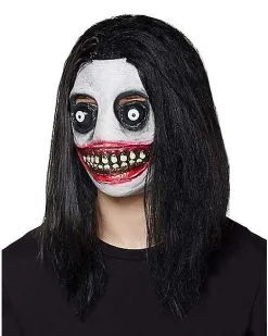 Spirit Halloween Demented Grinning Killer Half Mask 7 Spirit Halloween Demented Grinning Killer Half Mask -Spooky Costume Store 01358357 c